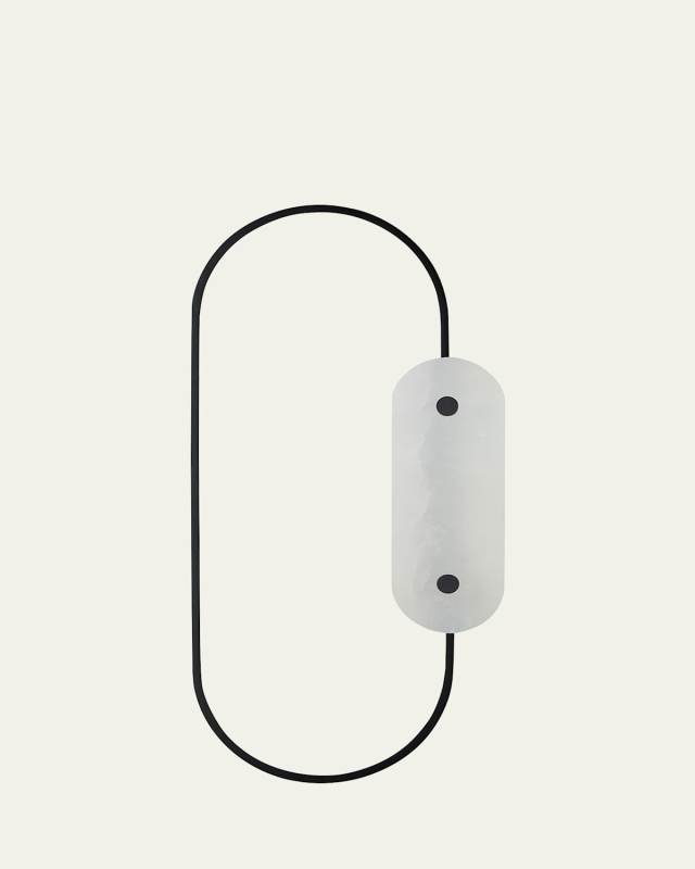 Nina Magon Design from Studio M Stonewall White Alabaster LED Wall Decor